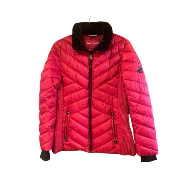 Nautica Faux Fur Trim Puffer Jacket - Picture 1 of 6